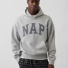 Sudadera con capucha para adultos Vintagesoft con logo Nap