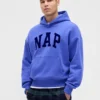 Sudadera con capucha para adultos Vintagesoft con logo Nap