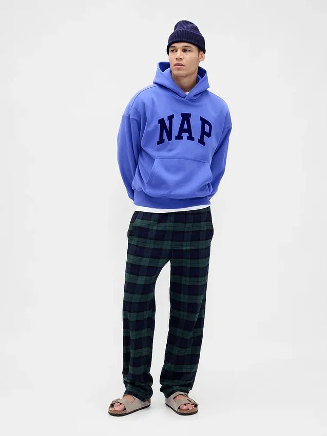 Sudadera con capucha para adultos Vintagesoft con logo Nap