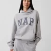 Sudadera con capucha para adultos Vintagesoft con logo Nap