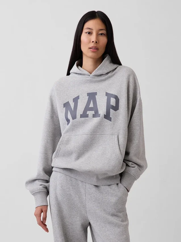 Sudadera con capucha para adultos Vintagesoft con logo Nap