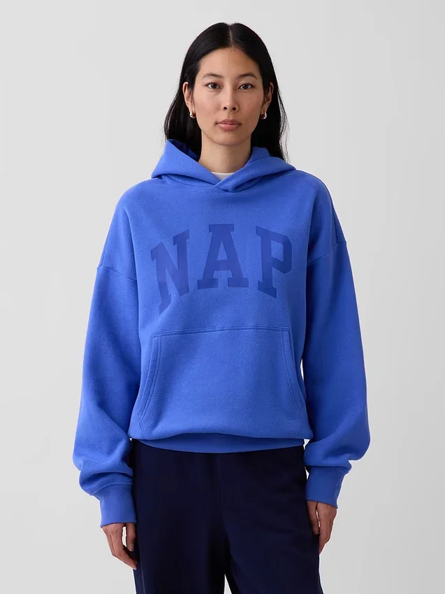 Sudadera con capucha para adultos Vintagesoft con logo Nap