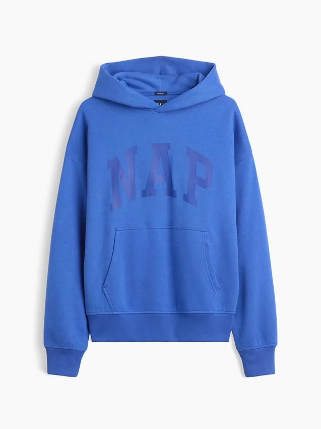 Sudadera con capucha para adultos Vintagesoft con logo Nap