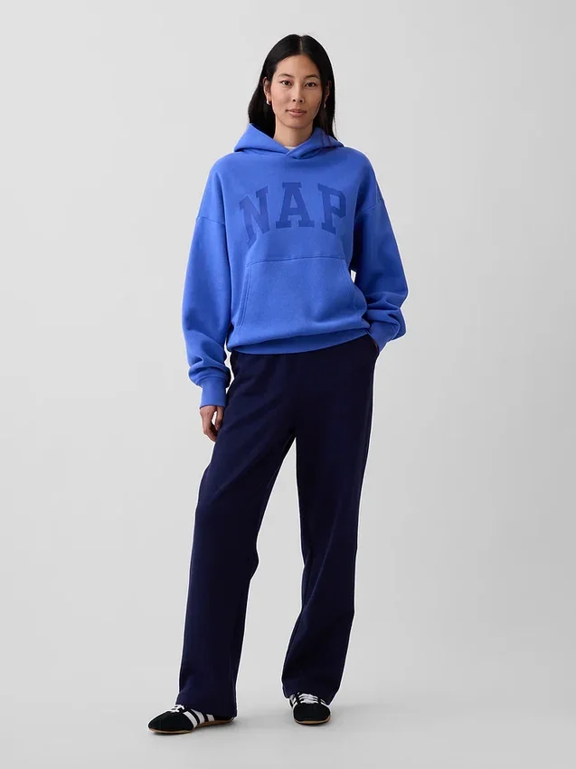Sudadera con capucha para adultos Vintagesoft con logo Nap