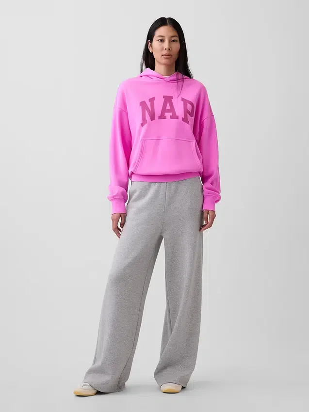 Sudadera con capucha para adultos Vintagesoft con logo Nap