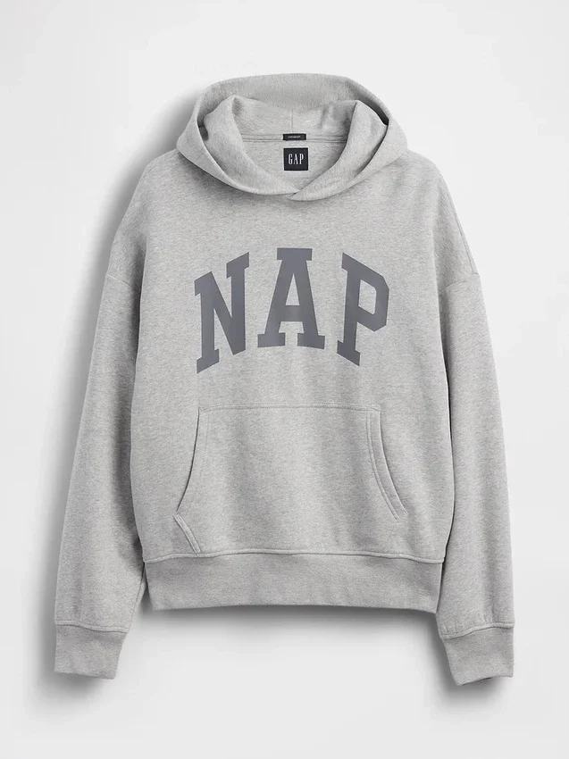 Sudadera con capucha para adultos Vintagesoft con logo Nap