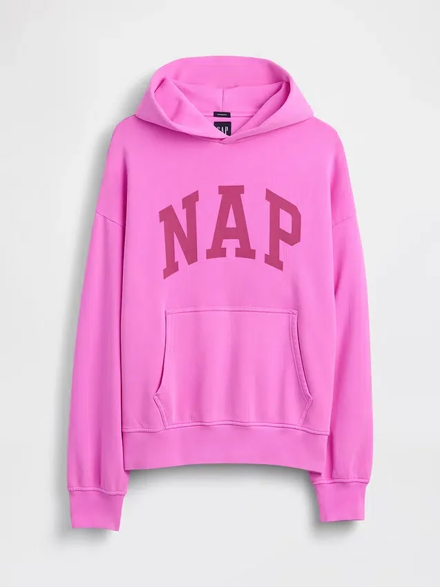 Sudadera con capucha para adultos Vintagesoft con logo Nap