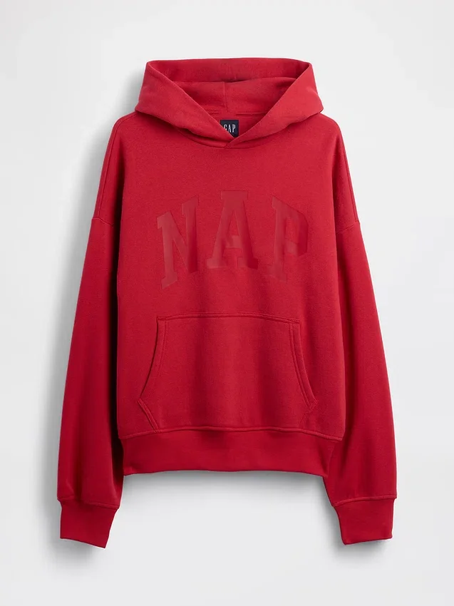 Sudadera con capucha para adultos Vintagesoft con logo Nap