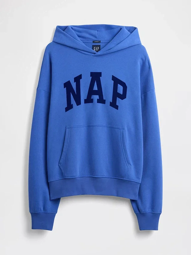 Sudadera con capucha para adultos Vintagesoft con logo Nap