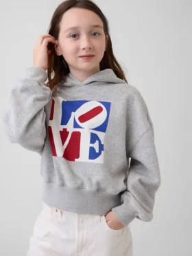Sudadera con capucha para niños «Robert Indiana Love»