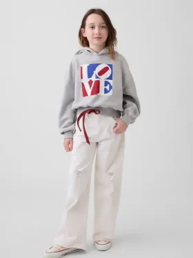 Sudadera con capucha para niños «Robert Indiana Love»
