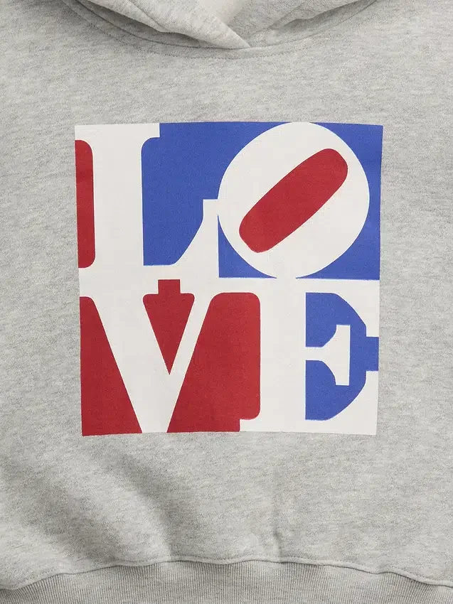 Sudadera con capucha para niños «Robert Indiana Love»