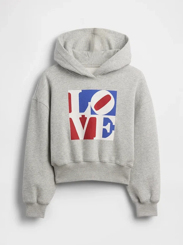 Sudadera con capucha para niños «Robert Indiana Love»