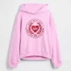 Sudadera con capucha para niños Vintagesoft con logo de corazón extragrande