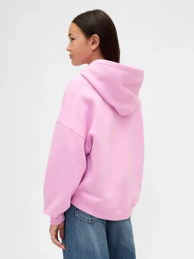 Sudadera con capucha para niños Vintagesoft con logo de corazón extragrande