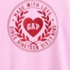 Sudadera con capucha para niños Vintagesoft con logo de corazón extragrande