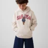 Sudadera con capucha para niños Vintagesoft de corte holgado con el logotipo del oso Brannan