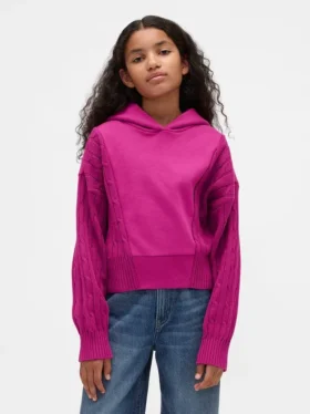 Sudadera con capucha para niños Vintagesoft de mezcla de materiales