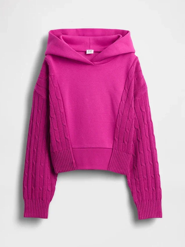 Sudadera con capucha para niños Vintagesoft de mezcla de materiales