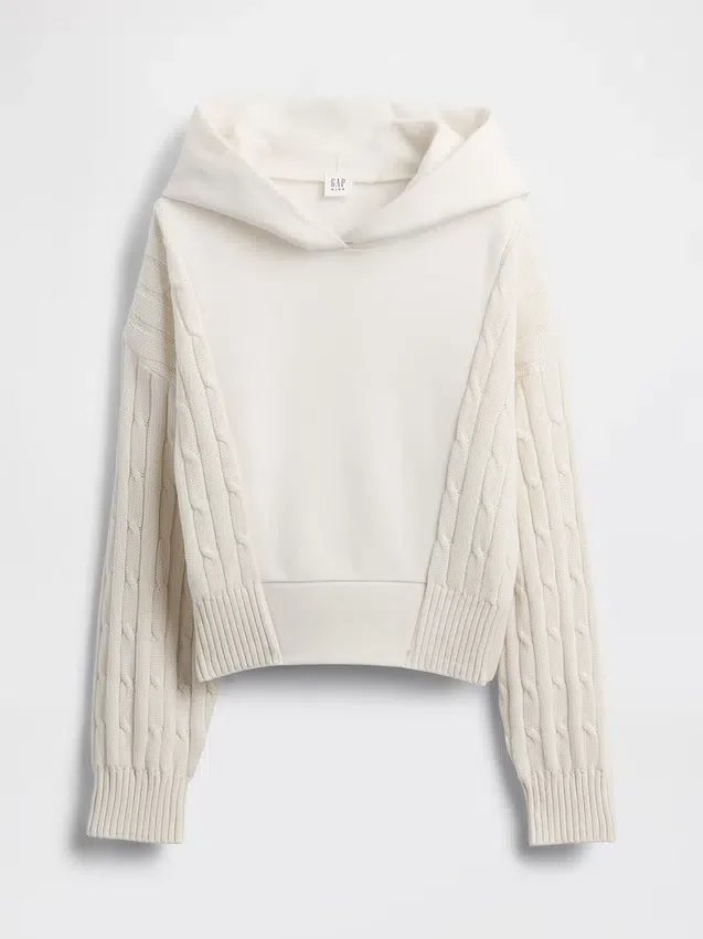 Sudadera con capucha para niños Vintagesoft de mezcla de materiales