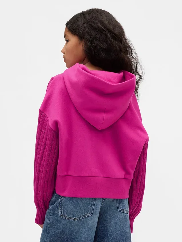 Sudadera con capucha para niños Vintagesoft de mezcla de materiales