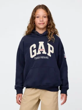 Sudadera con capucha Vintagesoft NYC Times Square para niños