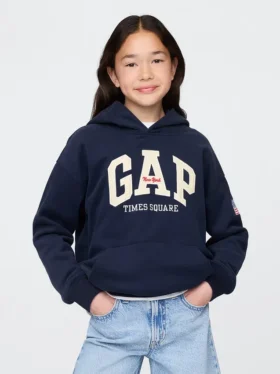 Sudadera con capucha Vintagesoft NYC Times Square para niños