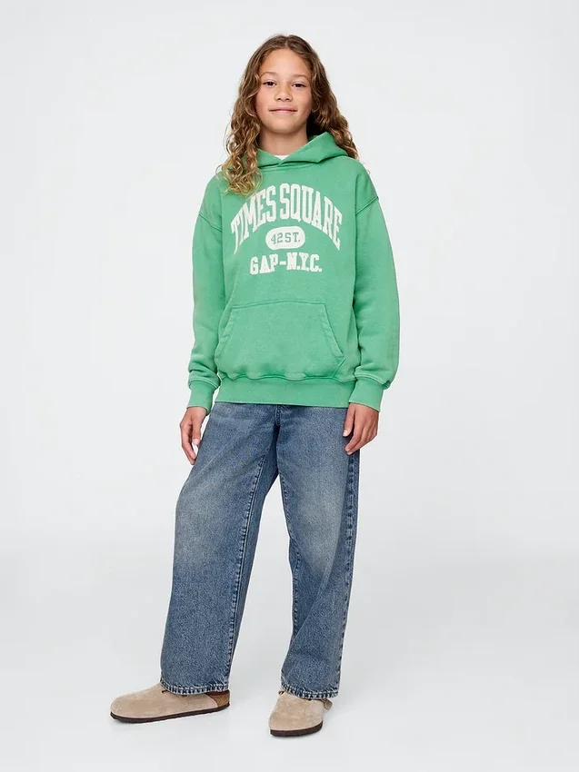Sudadera con capucha Vintagesoft NYC Times Square para niños