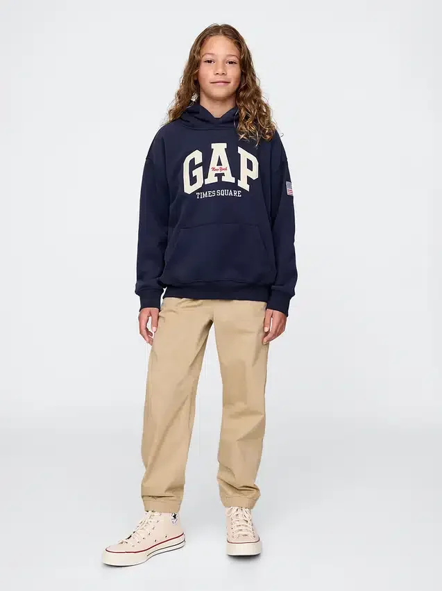 Sudadera con capucha Vintagesoft NYC Times Square para niños