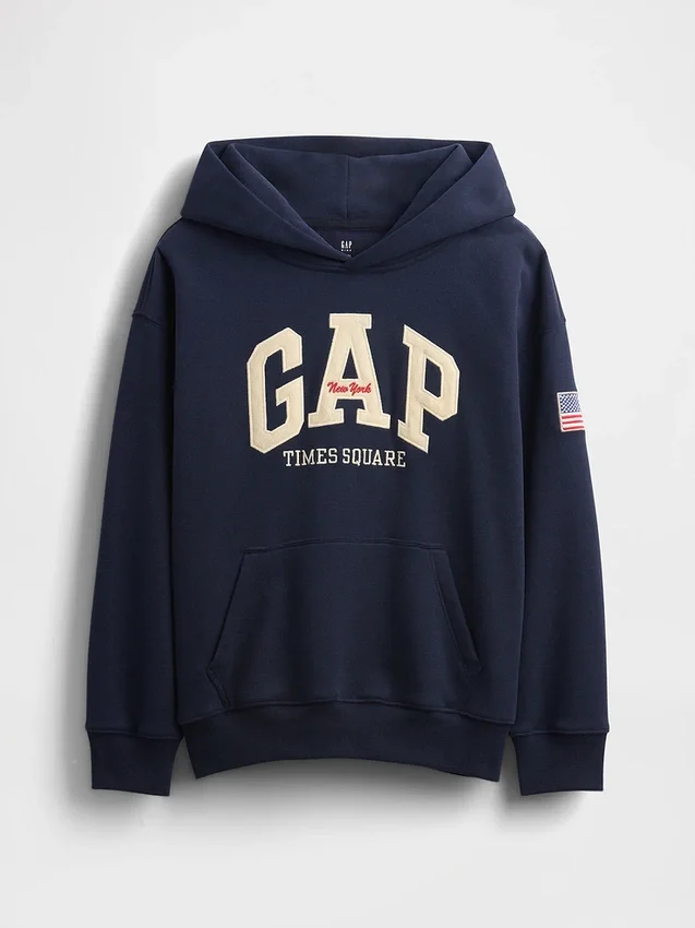 Sudadera con capucha Vintagesoft NYC Times Square para niños