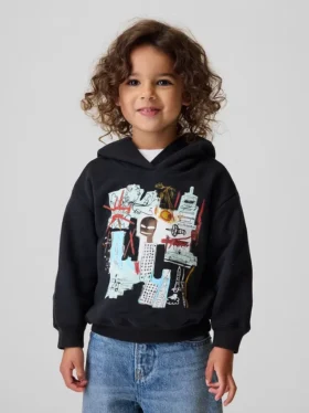 Sudadera con capucha Vintagesoft para niños pequeños con diseño de Jean-Michel Basquiat