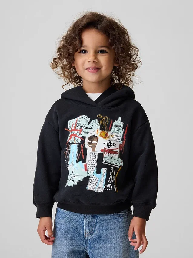 Sudadera con capucha Vintagesoft para niños pequeños con diseño de Jean-Michel Basquiat