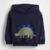 Sudadera con capucha y bolsillo «Dino-Pocket» Vintagesoft para Bebé y Niño