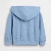Sudadera con capucha y cremallera completa de punto waffle para bebés y niños