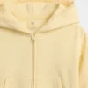 Sudadera con capucha y cremallera completa para niños Vintagesoft, de corte holgado y con ribete de encaje