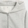 Sudadera con capucha y cremallera completa para niños Vintagesoft, de corte holgado y con ribete de encaje