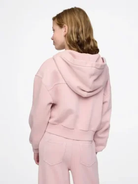 Sudadera con capucha y cremallera corta Vintagesoft para niños