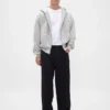Sudadera con capucha y cremallera de felpa francesa extra gruesa para adultos