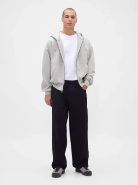 Sudadera con capucha y cremallera de felpa francesa extra gruesa para adultos