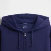 Sudadera con capucha y cremallera de felpa francesa extra gruesa para adultos