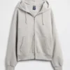 Sudadera con capucha y cremallera de felpa francesa extra gruesa para adultos