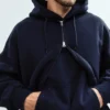 Sudadera con capucha y cremallera de felpa francesa extra gruesa para adultos