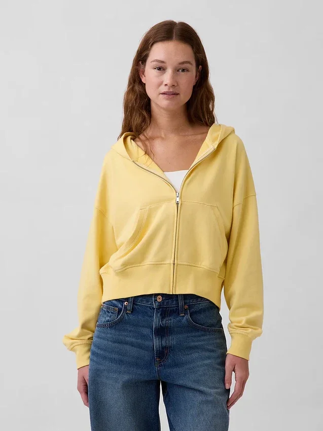 Sudadera con capucha y cremallera de felpa Vintagesoft
