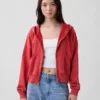Sudadera con capucha y cremallera de felpa Vintagesoft