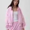 Sudadera con capucha y cremallera de felpa Vintagesoft