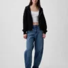 Sudadera con capucha y cremallera de felpa Vintagesoft