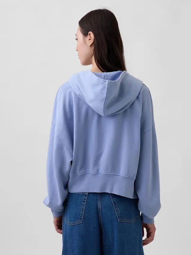 Sudadera con capucha y cremallera de felpa Vintagesoft