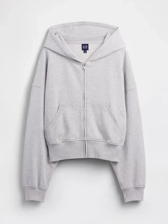Sudadera con capucha y cremallera de felpa Vintagesoft