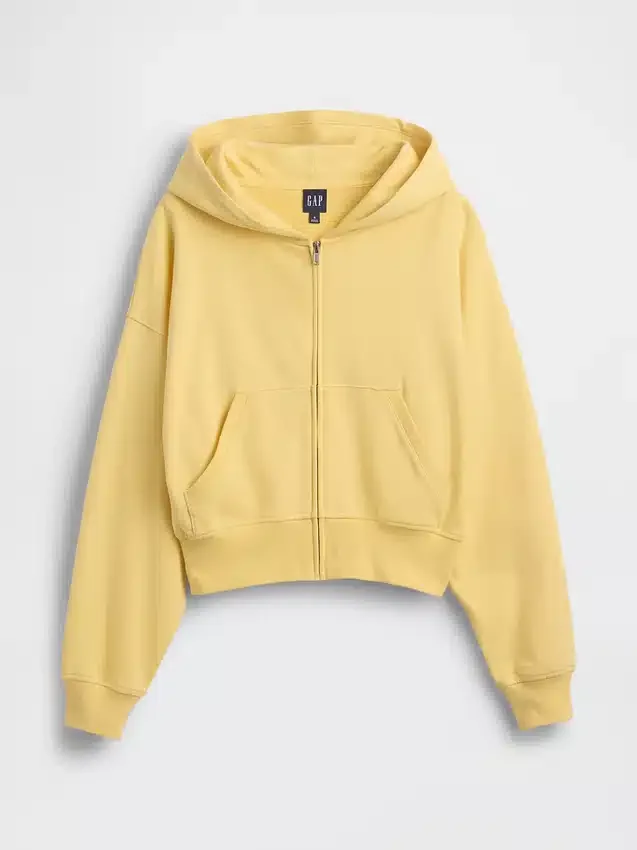Sudadera con capucha y cremallera de felpa Vintagesoft
