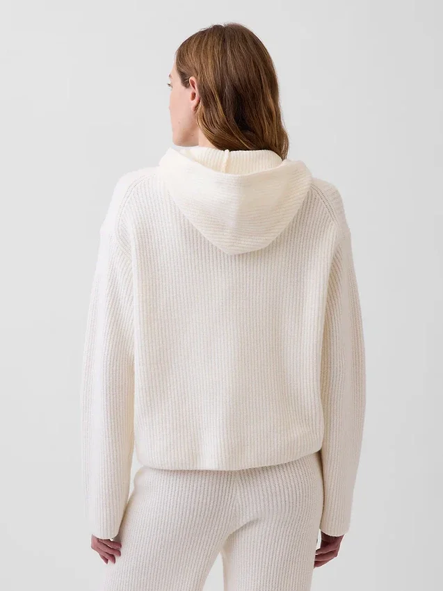 Sudadera con capucha y cremallera de punto Shaker oversize de CashSoft
